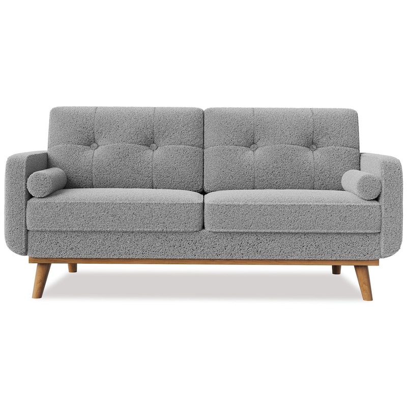 65" Loveseat Sofa, Mid Century Modern Couch Comfy Love Seat Couches for Living Room