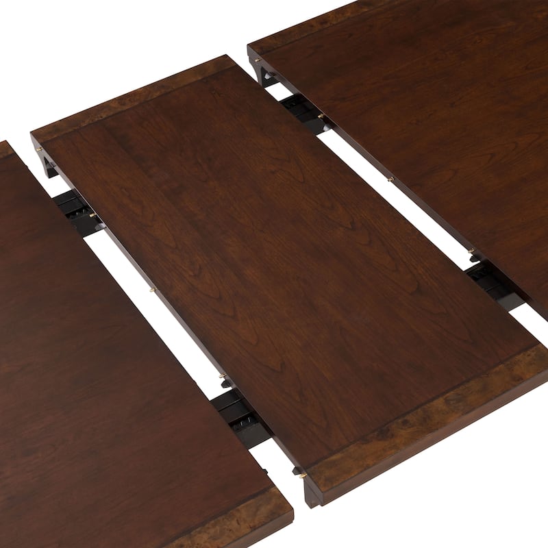 Furniture of America Prylen Modern 7-Piece Dark Cherry Solid Wood Extendable Dining Set