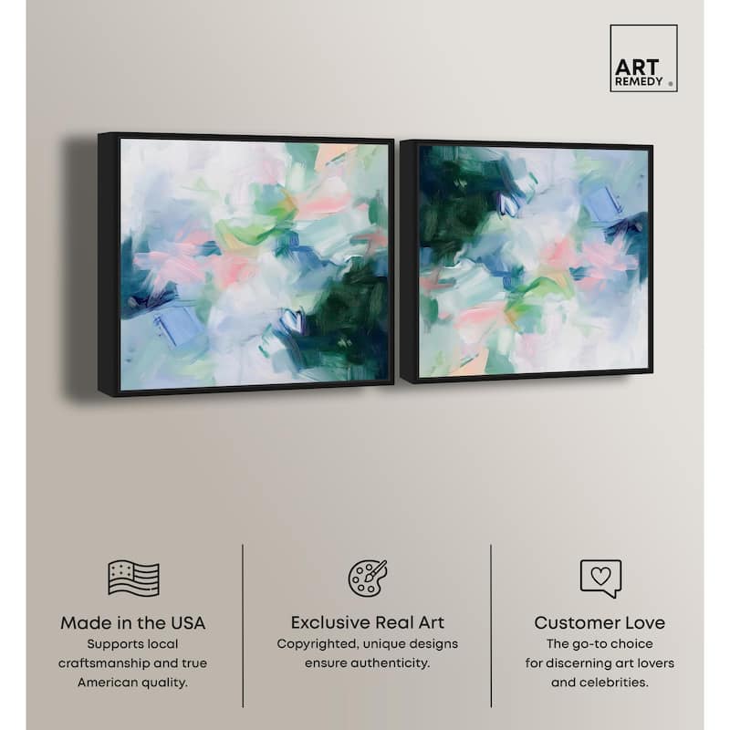 Soft Blues Canvas by Art Remedy