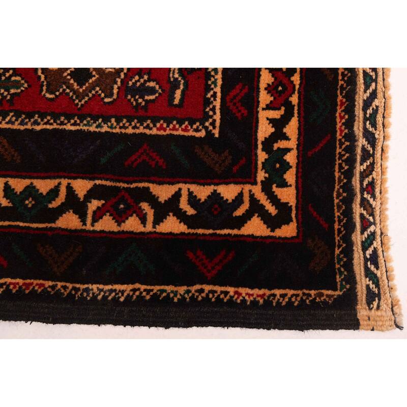 ECARPETGALLERY Hand-knotted Teimani Red Wool Rug - 3'9 x 6'6