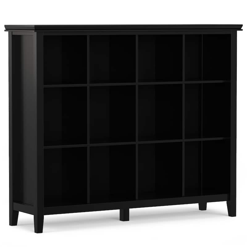 WYNDENHALL Stratford SOLID WOOD 48x57 inch Transitional 12 Cube Storage - 57"w x 15.75"d x 48"h