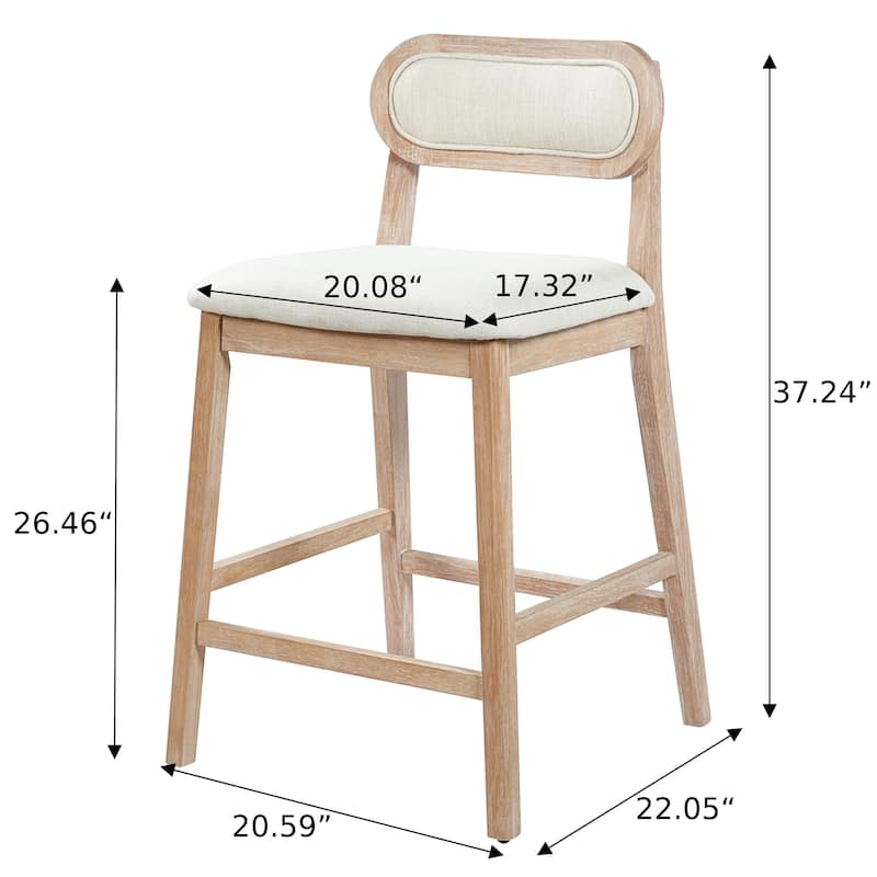 Christopher Knight Home - Kavo Modern Counter Height Bar Stools with Padded Seat & Adjustable Foot Glides