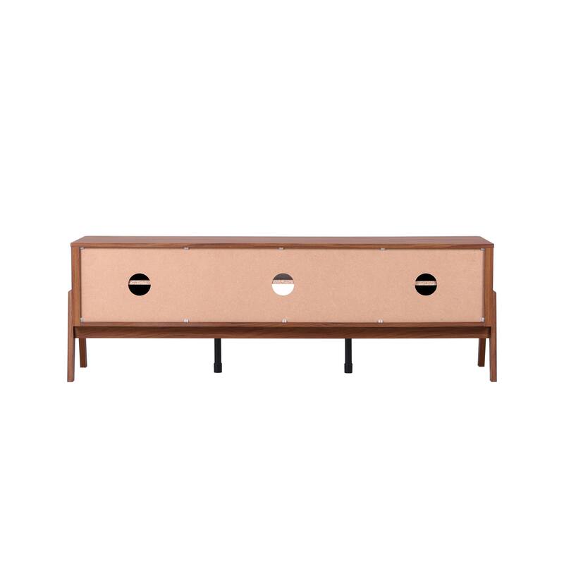 NPD Furniture Heaton 60.5 Inch Low TV Stand with Storage
