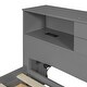 preview thumbnail 7 of 7, Wooden Full Size Pltaform Bed with Trundle, 3 Drawers, Upper Shelves