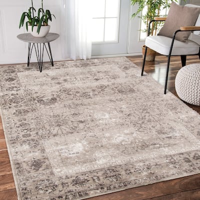 Savannah Knox Gray Polyester Area Rug