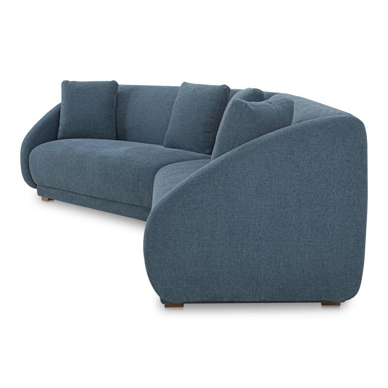 NADAAL STUDIOS Solace, 2-Piece Modular Sectional, Angled Sides - 128"W x34.29"D x31.5"H