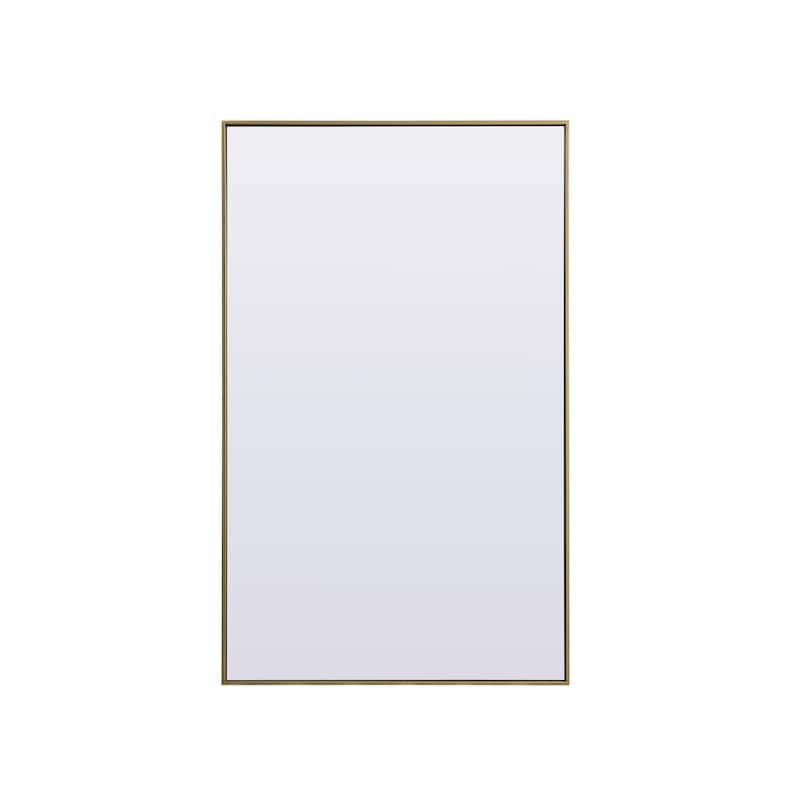 Indigo Home Metal Frame Rectangle Full Length Mirror 36x60 Inch - Brass