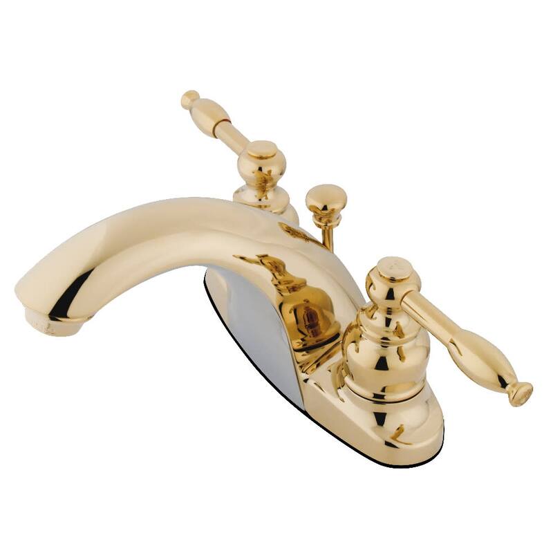 Kingston Brass 1.2 GPM Centerset Bathroom Faucet with Pop-Up Drain - Polished Brass