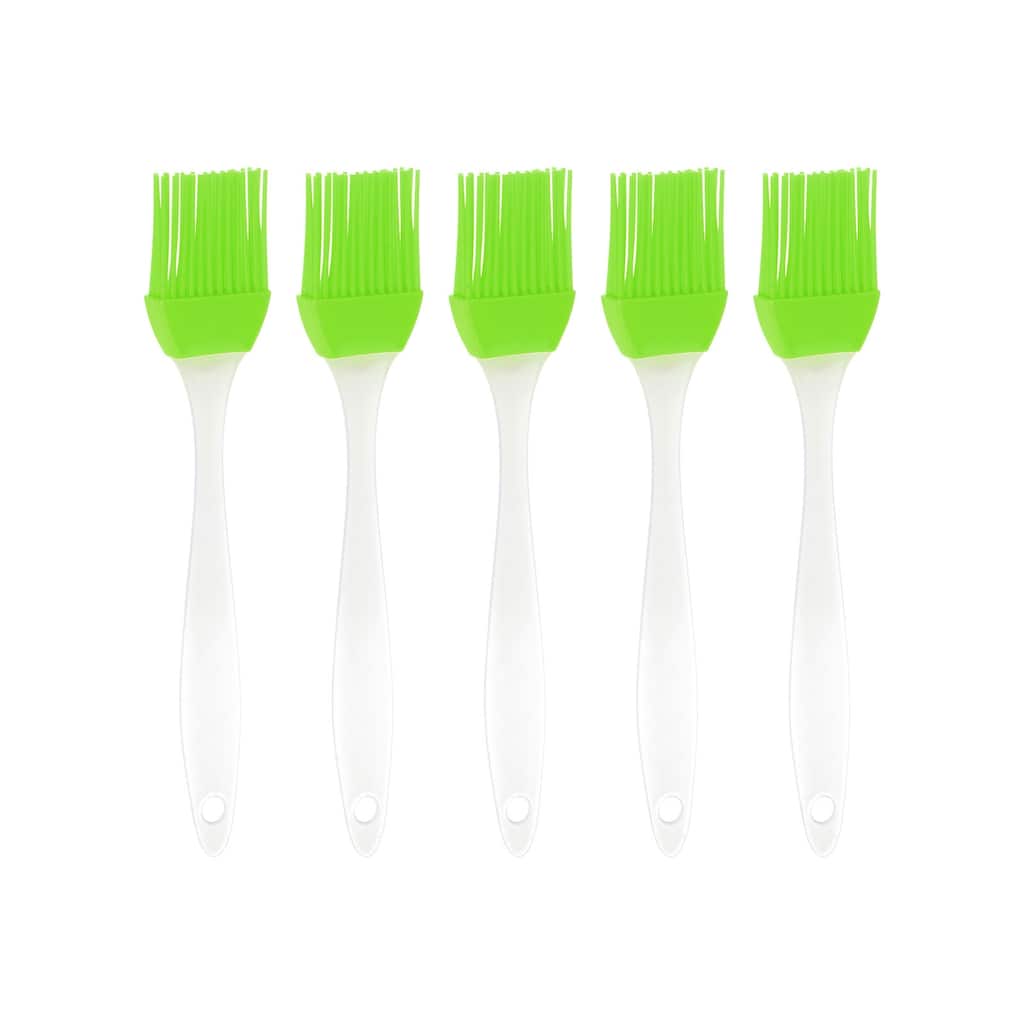 10pcs Silicone Pastry Brush, 1.18"x6.3" Detachable Basting Oil Tool, Green