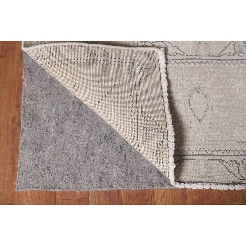 Hand Knotted Oriental 100% Wool Carpet Traditional Floral Beige & Ivories Tabriz Area Rug - 12' 5'' X 9' 7''