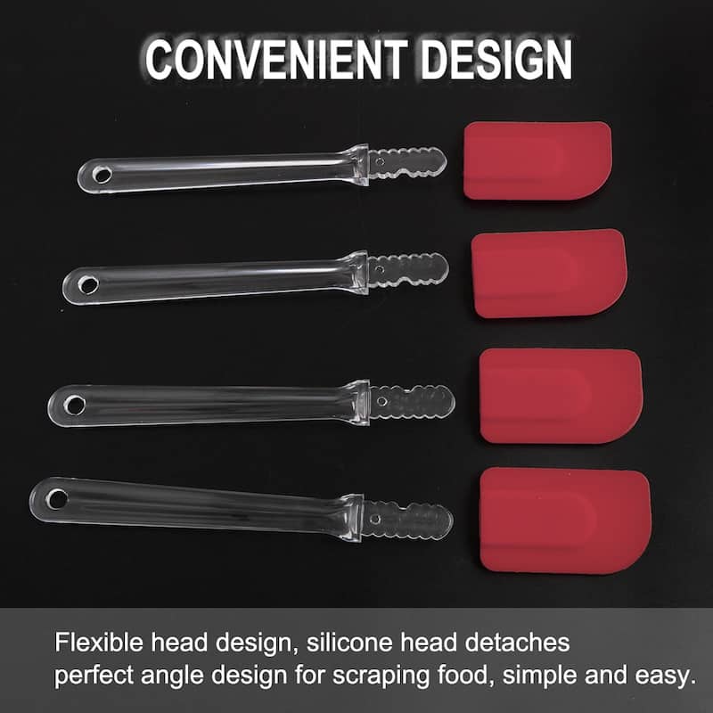 pcs Flexible Silicone Spatula Heat Resistant Non Stick for Cooking - 9.6" x 1.9"(L*W)