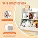preview thumbnail 11 of 12, Wood Kid Storage Cubby, Toy Storage Organizer with Bookshelf, 5-Cubby Wood Toy Storage Cabinet, Children Book Toy Shelf