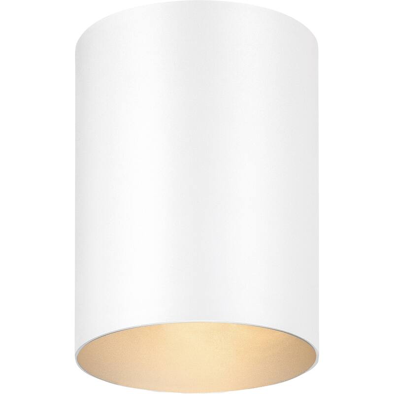 Volume Lighting Single Light 5" Wide Flush Mount Ceiling Fixture - White