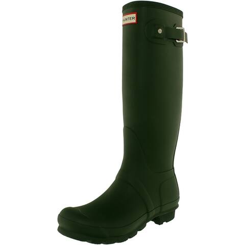 hunter green rubber boots