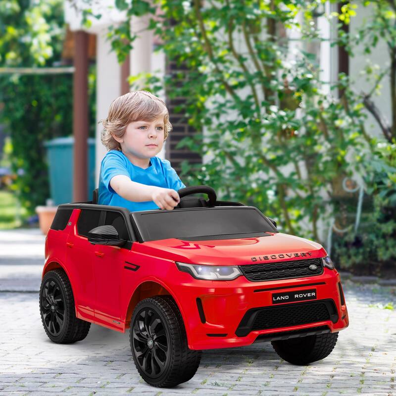 Qaba 12V Licensed Land Rover Discovery Sport Kids Electric Car, Remote Control, Soft Start, 3 Speeds, LED Lights & Music