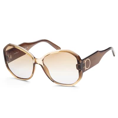 Ferragamo Women's Fashion 61mm Khaki Brown Gradient Sunglasses SF942S-6117326