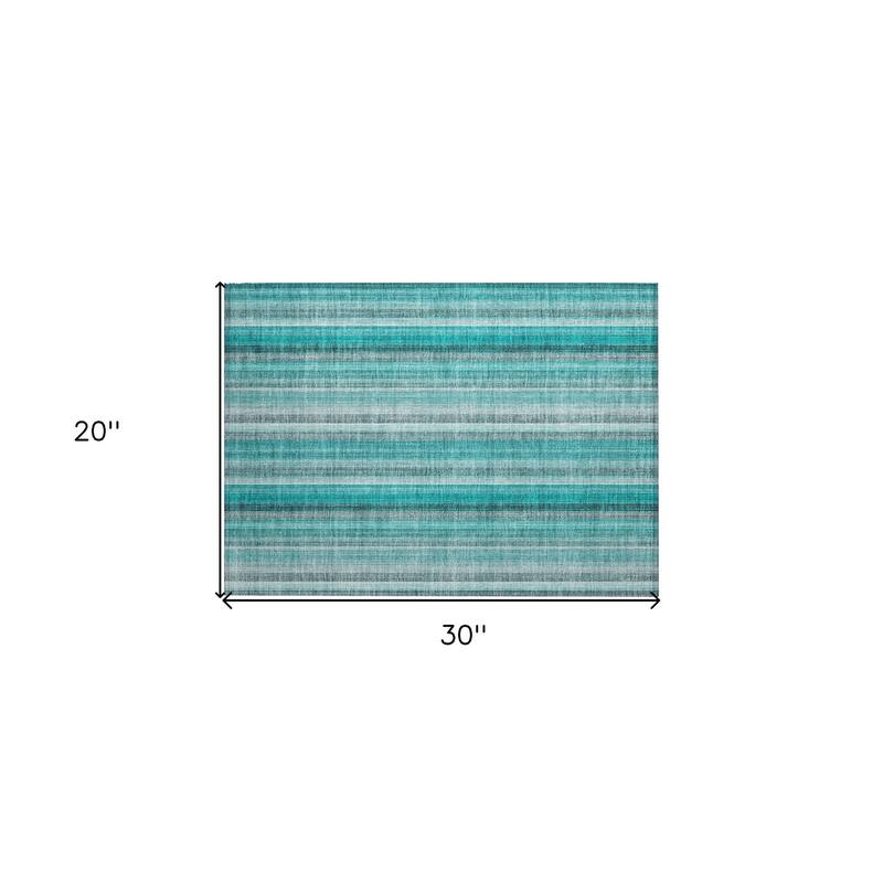 Alrifi Stripe Weather Resistant Blended Style Outdoor Rug