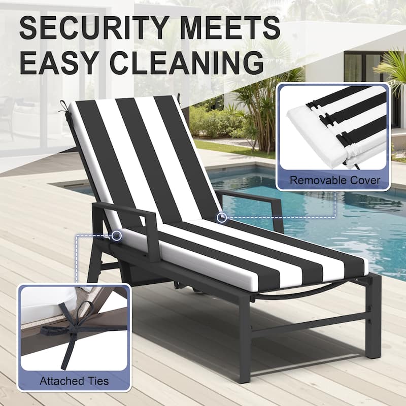 Outdoor Patio Chaise Lounge Chair Cushion