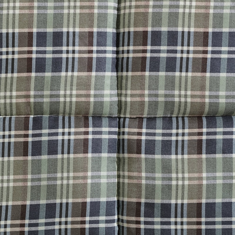 Eddie Bauer Rugged Plaid Down Alt Reversible Navy Comforter Set