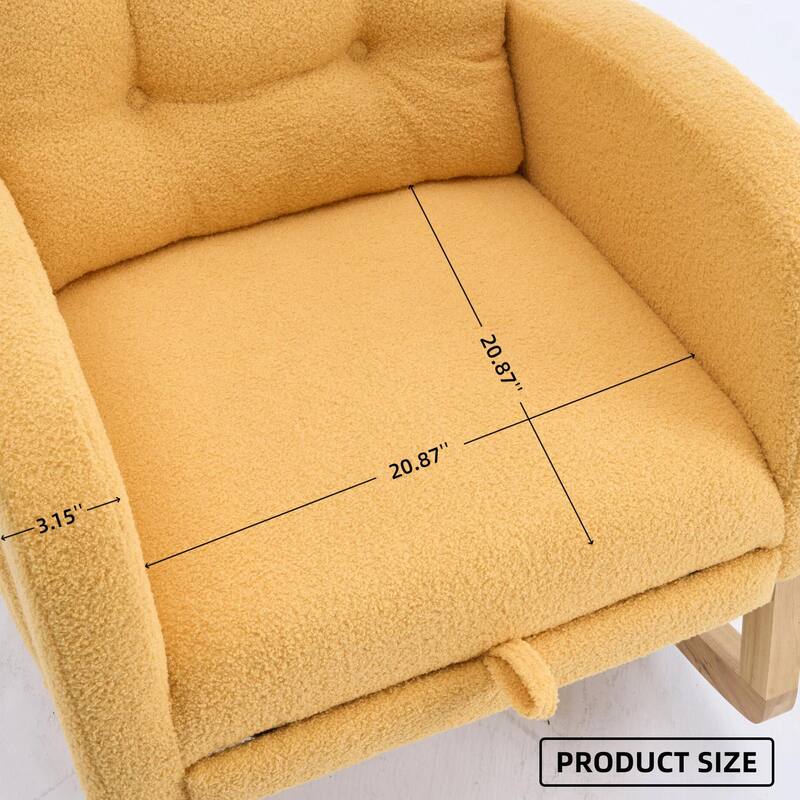 Nursery Rocking Chair - 39.76" Tall with Flip-Down Ottoman