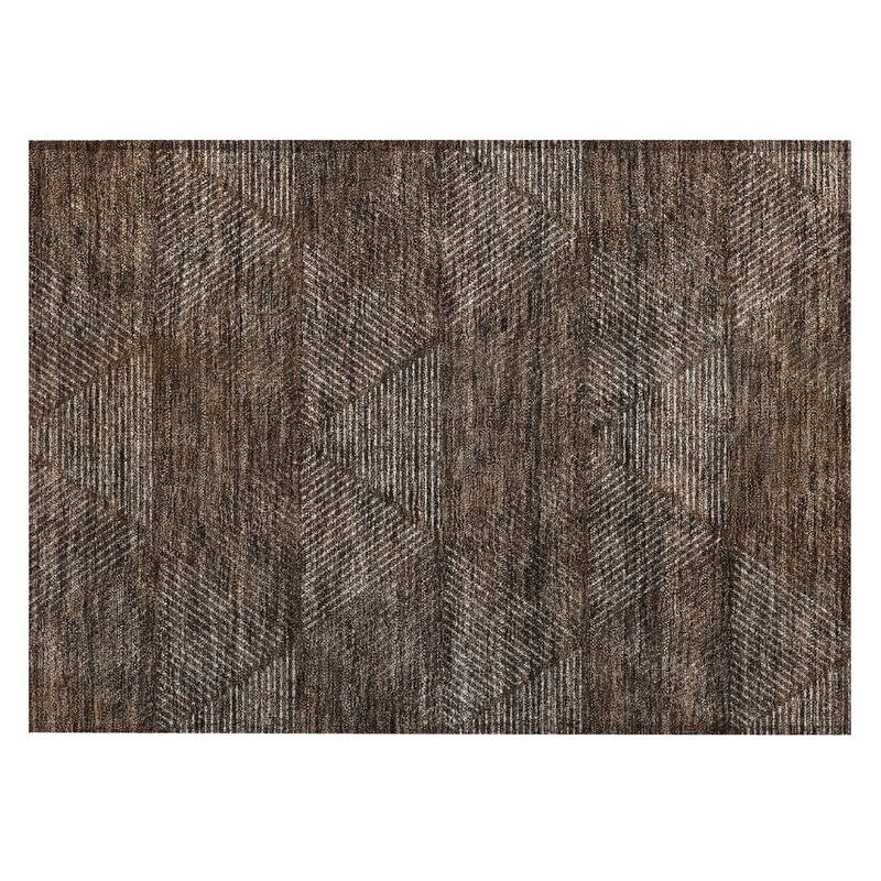 Machine Washable Indoor/ Outdoor Chantille Contemporary Prism Rug