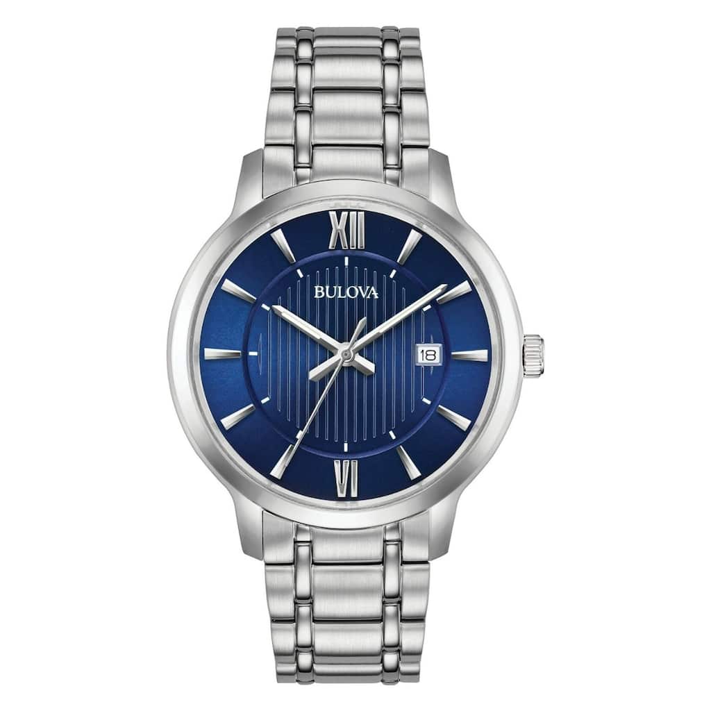 Bulova Men's Classic Blue Dial Watch - 96B282 - One Size