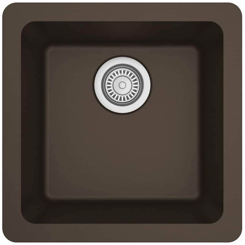 Karran USA QU-690 Quartz QU 16-5/8" Undermount Single Basin Quartz - Brown