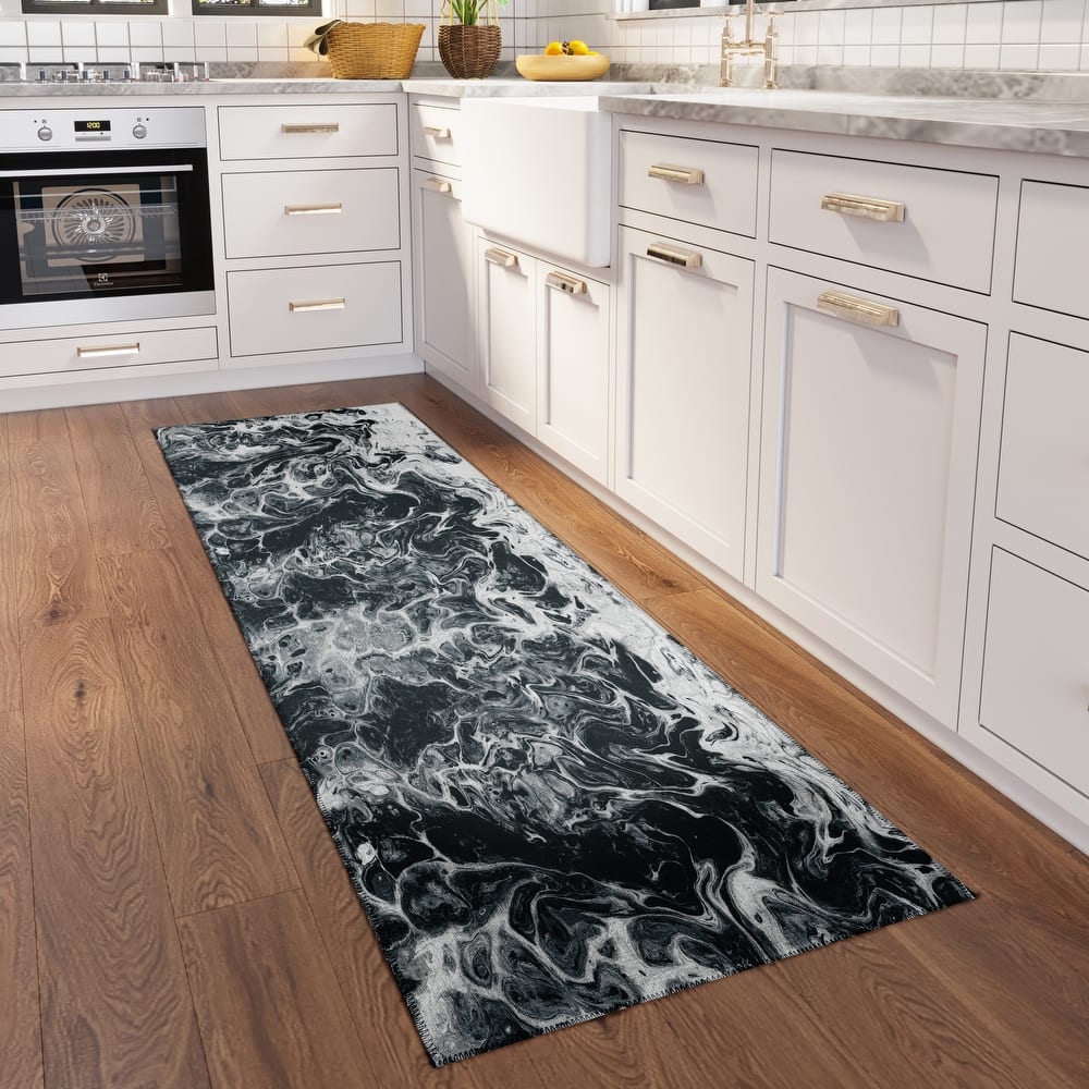 Indoor/ Outdoor Addison Karina Abstract Washable Area Rug