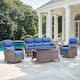 Option Brown Wicker / Blue Cusion