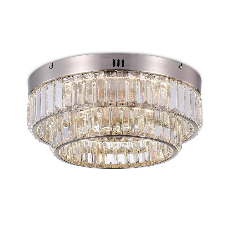 Stella Collection Double Tier LED Flushmount - Brushed Brass
