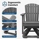 preview thumbnail 28 of 54, Set of 2 HDPE Adirondack Swivel Gliders, Outdoor Patio Chair Set