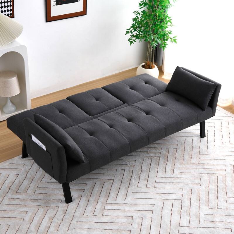 70" Cotton And Linen Cushion Sofa