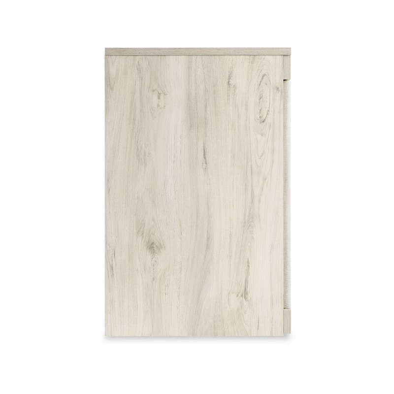 Signature Design by Ashley Bellaby Whitewash 60" TV Stand for TVs up to 69" with Electric Fireplace - 60"W x 15.5"D x 24.5"H