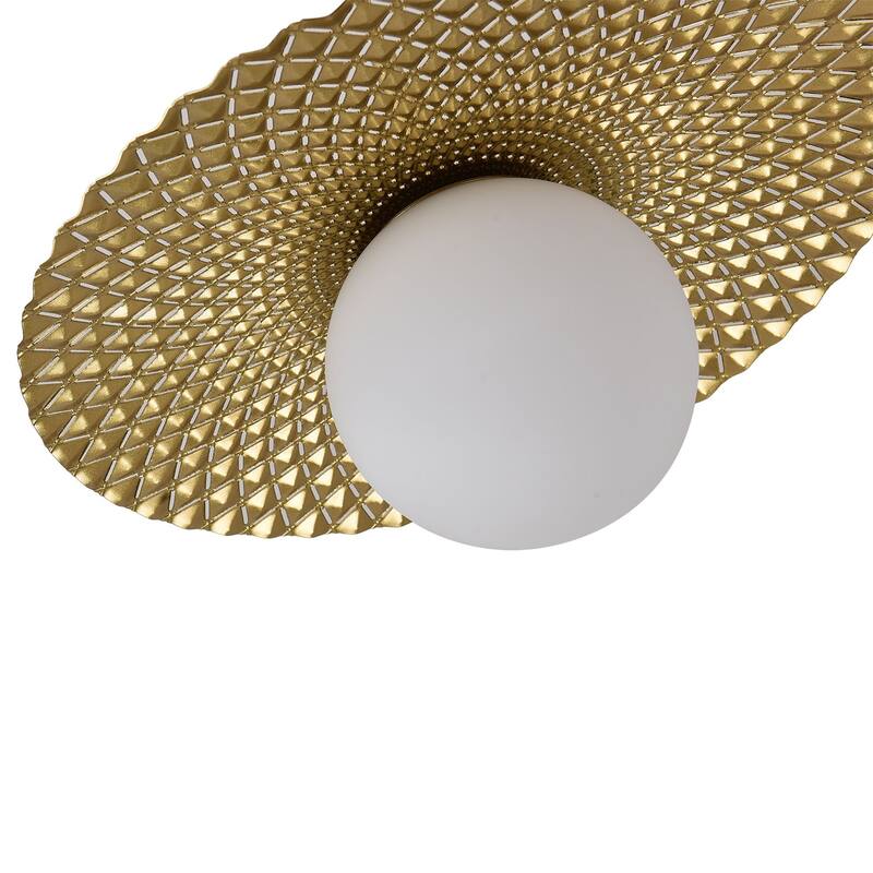 1-Light Glass Globe Pendant Light