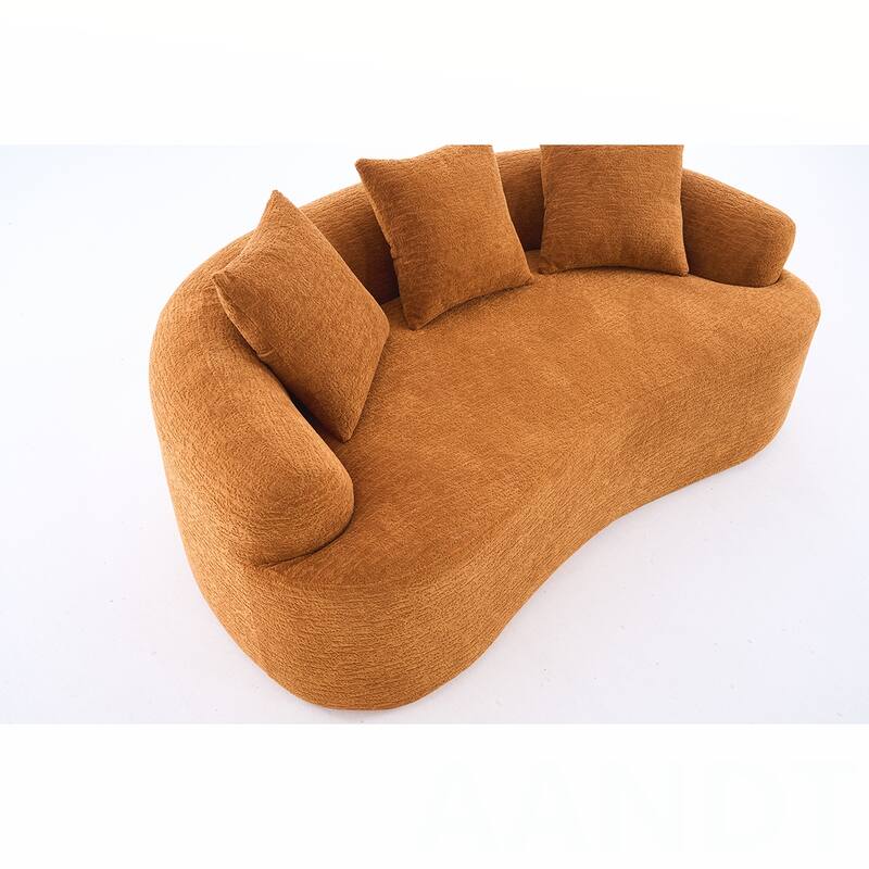 Chenille Fabric Loveseat Sofa