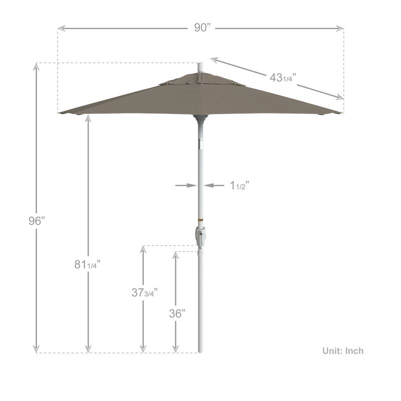 Pompano 7.5-foot Crank Lift Round Patio Umbrella by Havenside Home