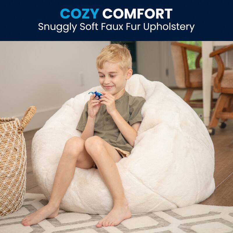 Small Refillable Bean Bag Chair for Kids and Teens