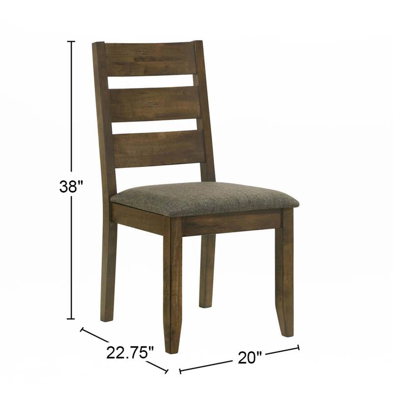 Set of 2 Upholstered Seat Dining Chairs