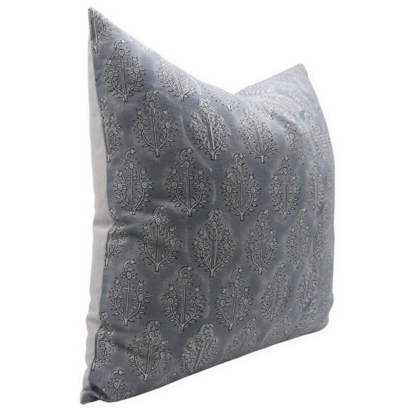 Linen Bohemian Block print pillow Cover - Neelgagan