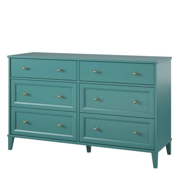 Ameriwood Home Monticello Wide 6-Drawer Dresser, Emerald Green - Bed Bath &  Beyond - 42584029