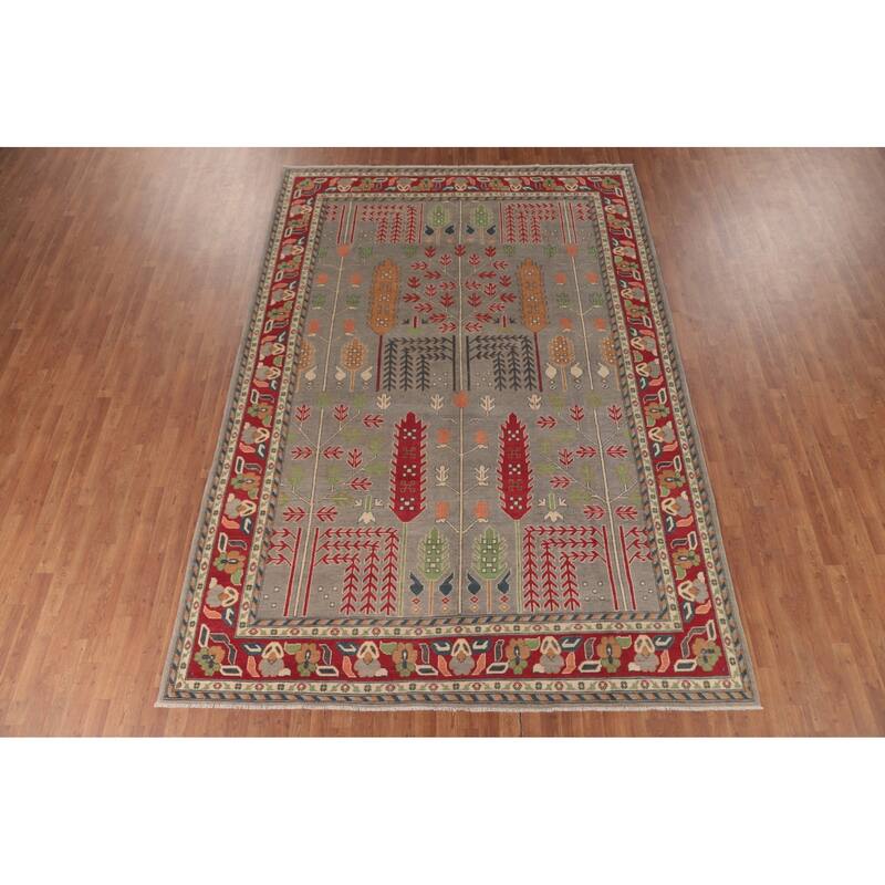 Kazak Oriental Area Rug Handmade Living Room Wool Carpet - 8'0" x 11'7"