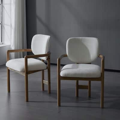 Dining Chairs Set of 2 Upholstered Arm Chairs
