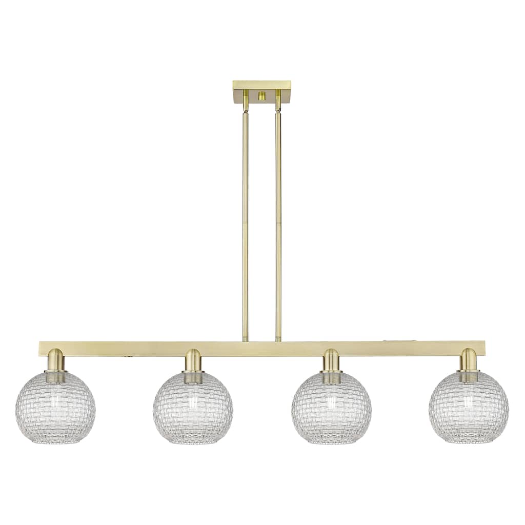 Innovations Lighting Endless Possibilities Arcadia - Athens - 4 Light 51" Basketweave Stem Hung Island Light