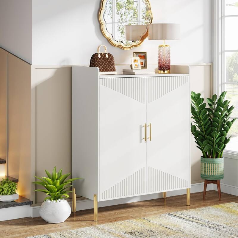 Large Shoe Cabinet, 30 Pairs Entryway Shoe Storage Cabinet with Doors, 6-Tier Shoes Rack
