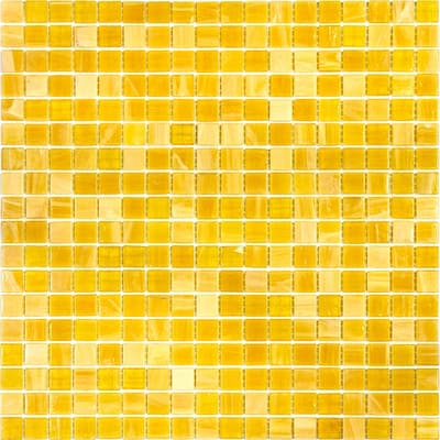 Apollo tile 12" x 12" Skosh Glossy Butter Beige Glass Tile (18.69 sq ft/case) - 20 Pack