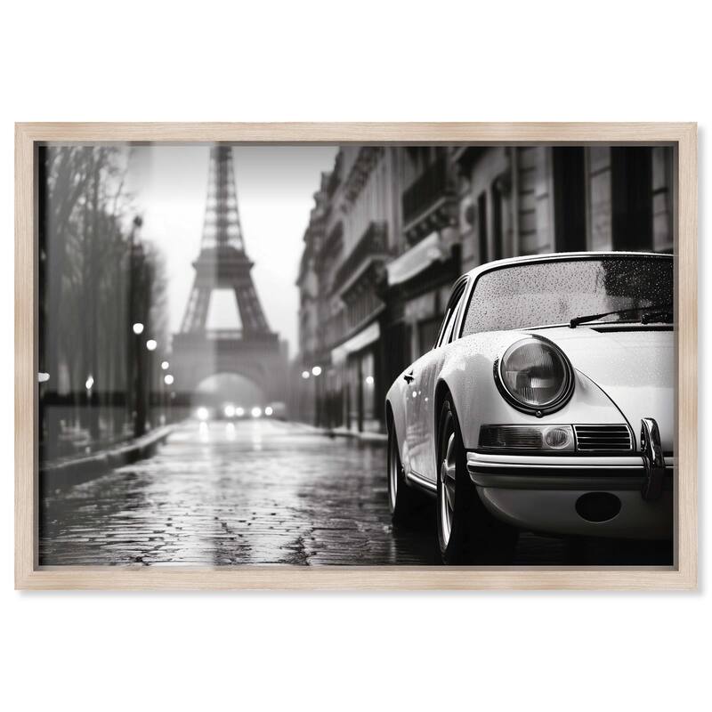 Rainy Day Paris Shadowbox by Art Remedy - Natural - 30" x 20"