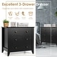 preview thumbnail 19 of 19, Gymax 3 Drawer Dresser Chest of Drawers Bedside Table for Living Room