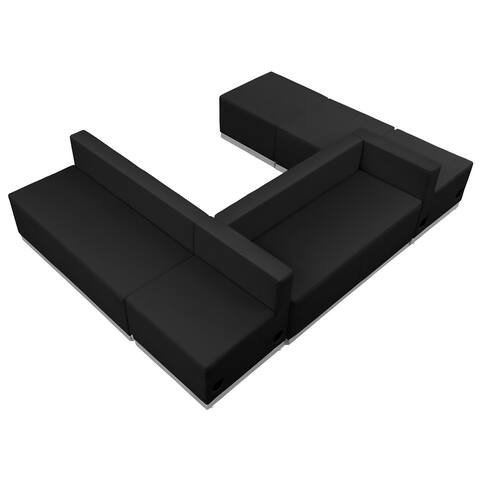6 PC LeatherSoft Modular Reception Configuration w/Taut Back &Seat