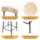 preview thumbnail 19 of 28, Hand Woven Bar Stools with Back Set of 2 Paper Rope Round Barstools with Footrest for Kitchen Island & Dining Rooms