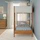 preview thumbnail 12 of 11, Max and Lily Harbor Twin over Twin Bunk Bed with Upholstered Headboard